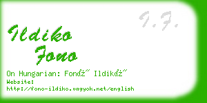 ildiko fono business card